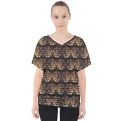 Lion Face V-neck Dolman Drape Top by ArtworkByPatrick