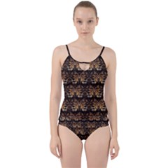 Lion Face Cut Out Top Tankini Set