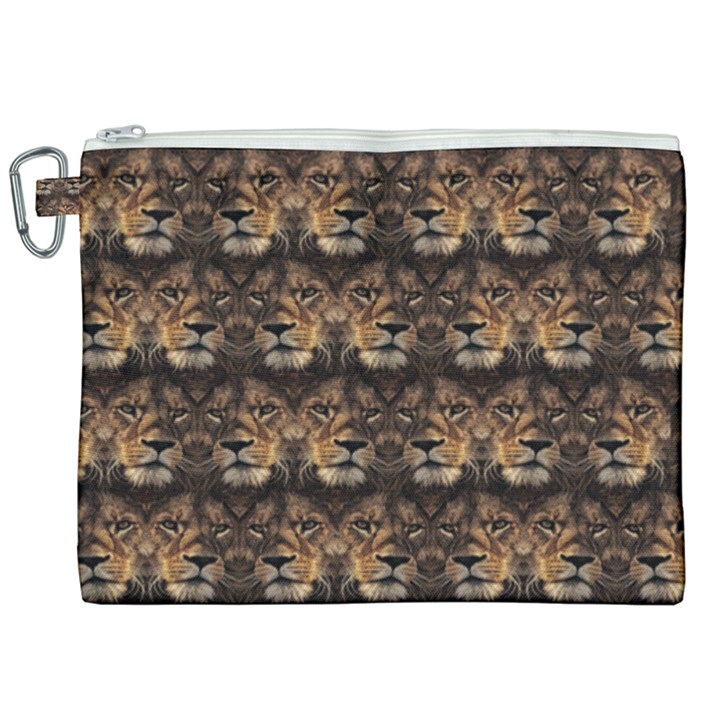 Lion Face Canvas Cosmetic Bag (XXL)