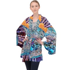 Multi Colored Glass Sphere Glass Velvet Kimono Robe