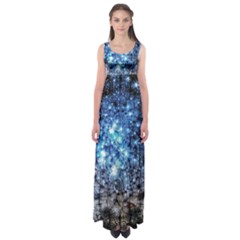 Abstract Fractal Magical Empire Waist Maxi Dress by Sudhe