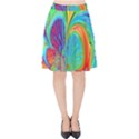 Fractal Art Psychedelic Fantasy Velvet High Waist Skirt View1