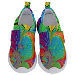 Fractal Art Psychedelic Fantasy Kids  Velcro No Lace Shoes by Sudhe