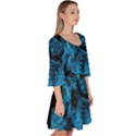 Abstract Fractal Magical Velour Kimono Dress View3