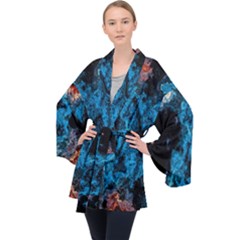 Abstract Fractal Magical Velvet Kimono Robe