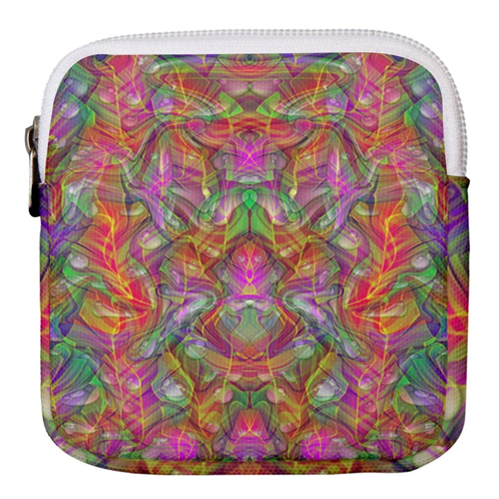 Background Psychedelic Colorful Mini Square Pouch