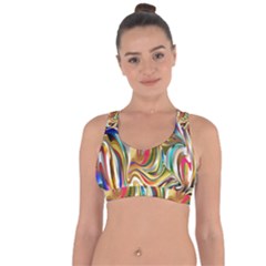 Wallpaper Psychedelic Background Cross String Back Sports Bra