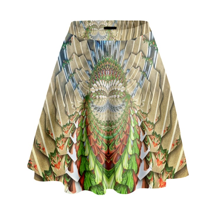 Abstract Fractal Magical High Waist Skirt