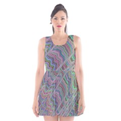 Psychedelic Background Scoop Neck Skater Dress