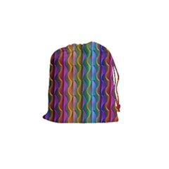 Background Wallpaper Psychedelic Drawstring Pouch (small) by Sudhe