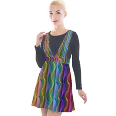 Background Wallpaper Psychedelic Plunge Pinafore Velour Dress