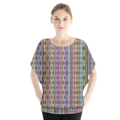 Psychedelic Background Wallpaper Batwing Chiffon Blouse