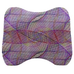 Purple Background Abstract Pattern Velour Head Support Cushion by Sudhe