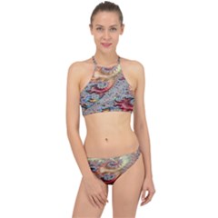 Fractal Artwork Design Pattern Racer Front Bikini Set by Sudhe