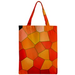 Background Pattern Of Orange Mosaic Zipper Classic Tote Bag by Sudhe