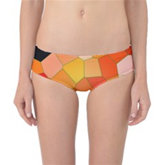 Background Pattern Of Orange Mosaic Classic Bikini Bottoms by Sudhe