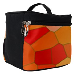 Background Pattern Of Orange Mosaic Make Up Travel Bag (small) by Sudhe