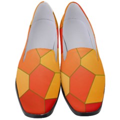 Background Pattern Of Orange Mosaic Women s Classic Loafer Heels by Sudhe