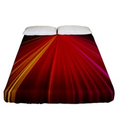 Background Color Colorful Rings Fitted Sheet (california King Size) by Sudhe