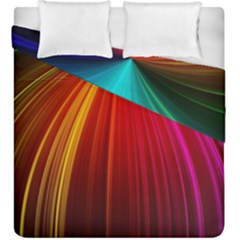 Background Color Colorful Rings Duvet Cover Double Side (king Size) by Sudhe