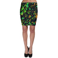 Squares And Rectangles Background Bodycon Skirt by Sudhe