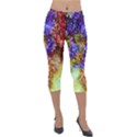 Splashes Of Color Background Lightweight Velour Capri Leggings  View1