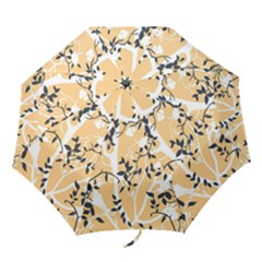 Floral Pattern Background Folding Umbrellas by Sudhe