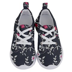 Black And White Floral Pattern Background Running Shoes