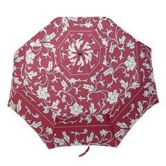 Floral Pattern Background Folding Umbrellas by Sudhe