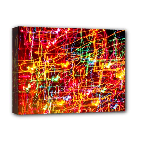 Random Colored Light Swirls Deluxe Canvas 16  X 12  (stretched) 