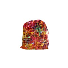 Random Colored Light Swirls Drawstring Pouch (xs) by Sudhe