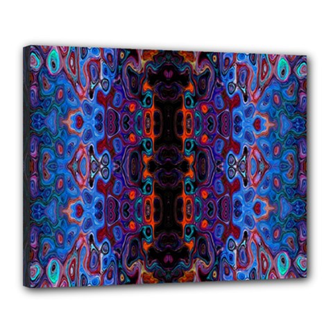 Kaleidoscope Art Pattern Ornament Canvas 20  X 16  (stretched)