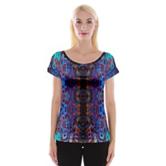 Kaleidoscope Art Pattern Ornament Cap Sleeve Top by Sudhe