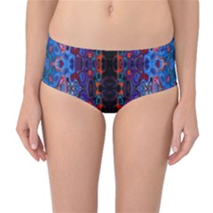 Kaleidoscope Art Pattern Ornament Mid-waist Bikini Bottoms