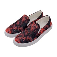 Orange Etched Background Women s Canvas Slip Ons by Sudhe