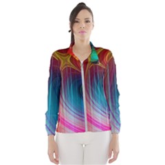 Background Color Colorful Rings Windbreaker (women)