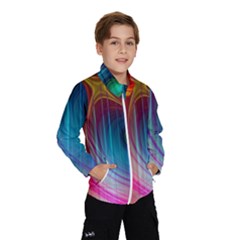 Background Color Colorful Rings Windbreaker (kids)