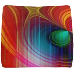 Background Color Colorful Rings Seat Cushion by Sudhe