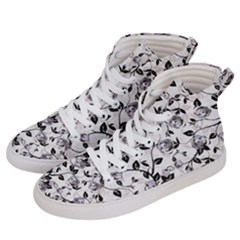 Floral Pattern Background Women s Hi-top Skate Sneakers