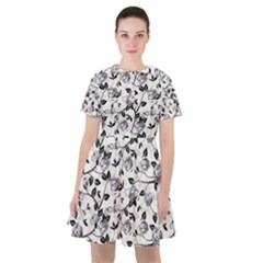 Floral Pattern Background Sailor Dress by Sudhe