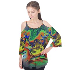 Abstract Transparent Background Flutter Tees