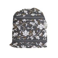 Floral Pattern Background Drawstring Pouch (xl) by Sudhe