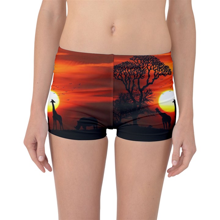 Animals Birds Dawn Giraffe Boyleg Bikini Bottoms