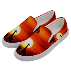 Animals Birds Dawn Giraffe Men s Canvas Slip Ons by Sudhe