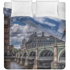 Architecture Big Ben Bridge Buildings Duvet Cover Double Side (king Size) by Sudhe