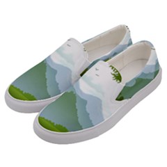 Forest Landscape Photography Illustration Men s Canvas Slip Ons