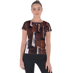 Abstract Architecture Building Business Short Sleeve Sports Top  by Sudhe