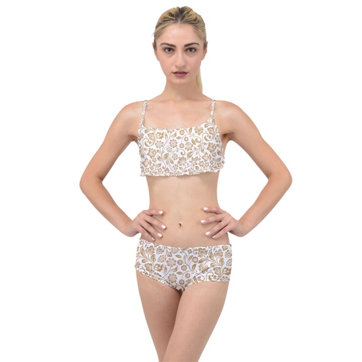 Vector Classical Pattern Layered Top Bikini Set