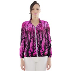 Pink Silhouette Tree Windbreaker (women)