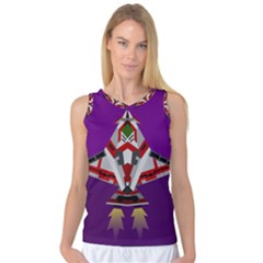 Toy Plane Outer Space Launching Women s Basketball Tank Top by Sudhe